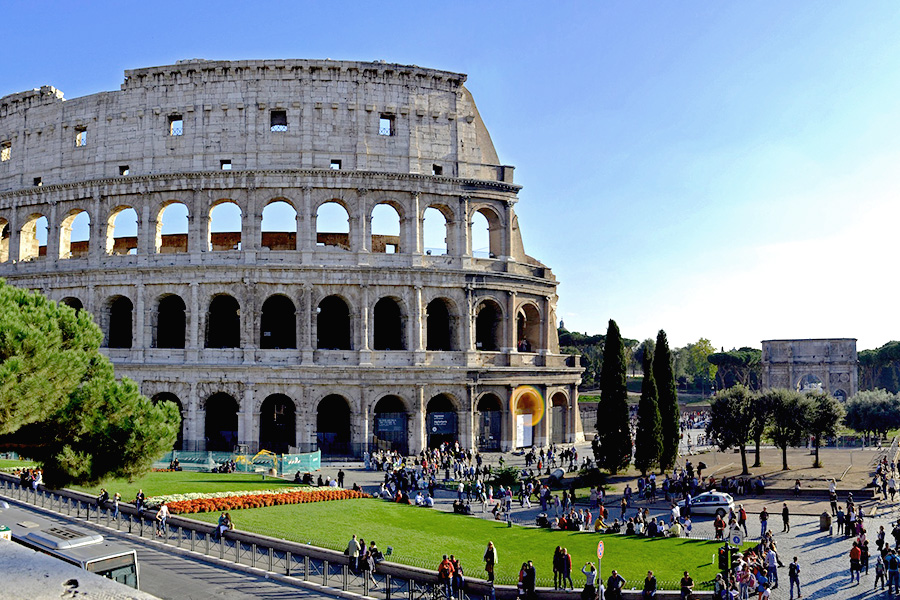 ローマ、コロッセオ、イタリア風景、世界遺産、