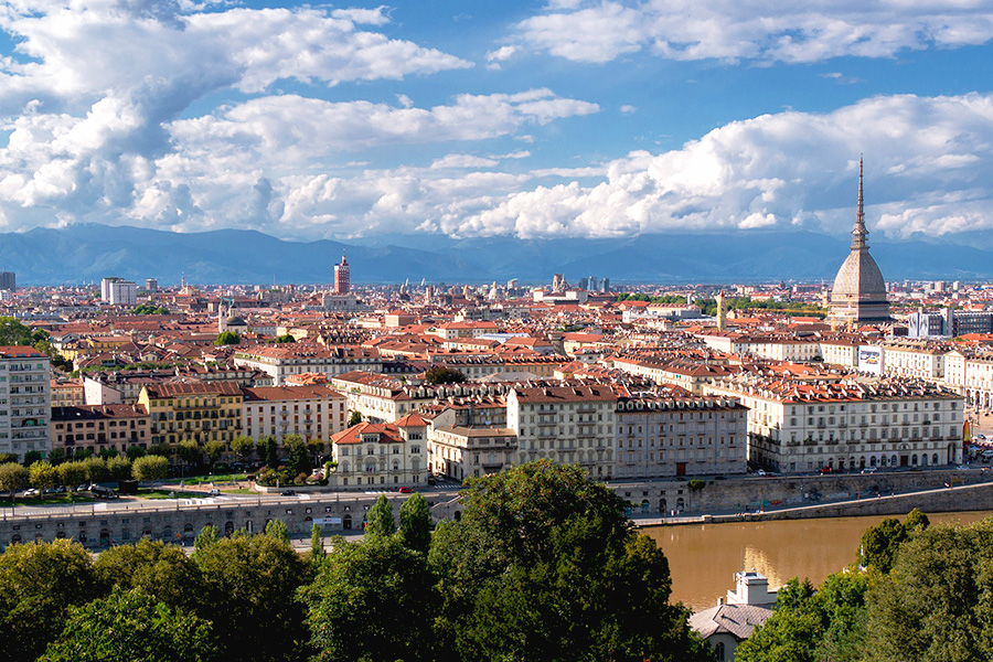 トリノ、街並み、イタリア風景