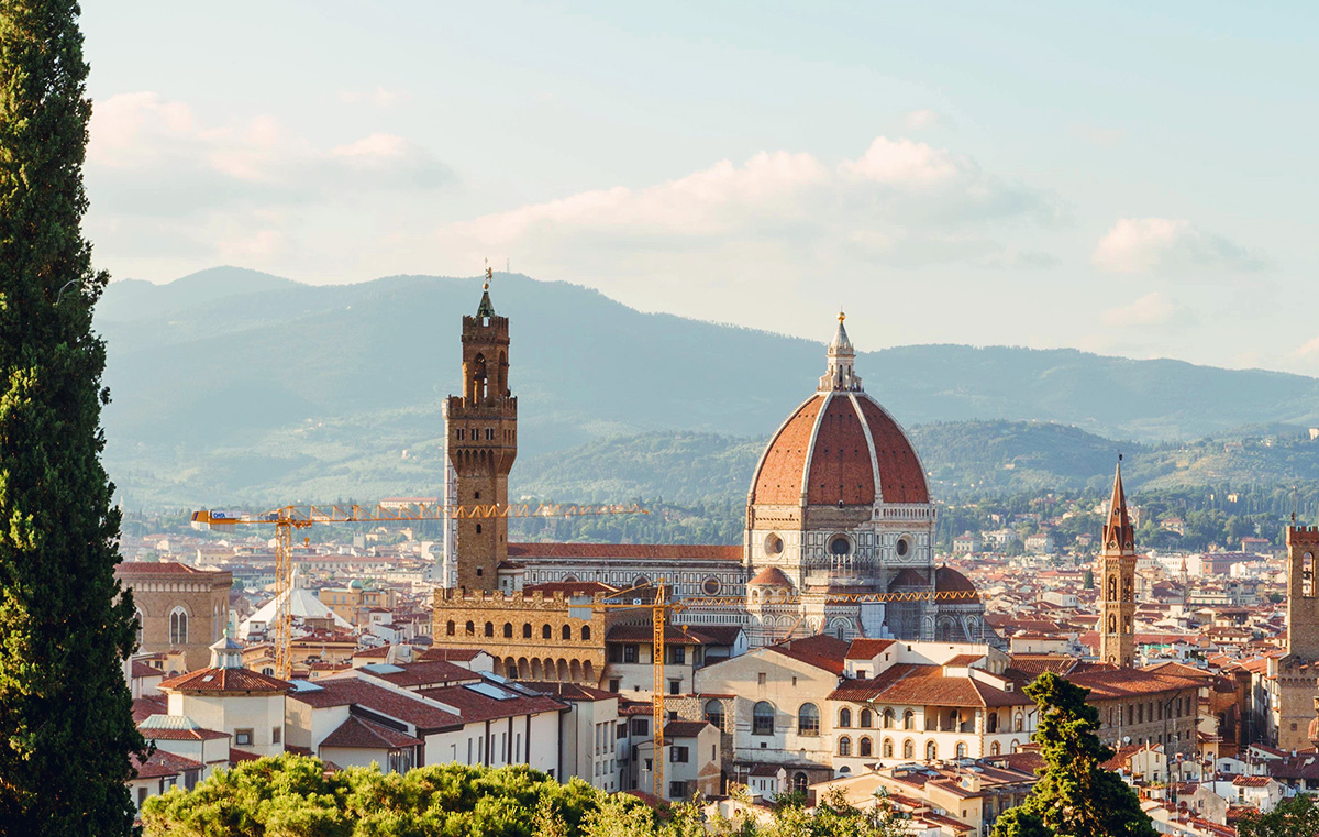 フィレンツェ、ドゥオーモ、イタリア風景