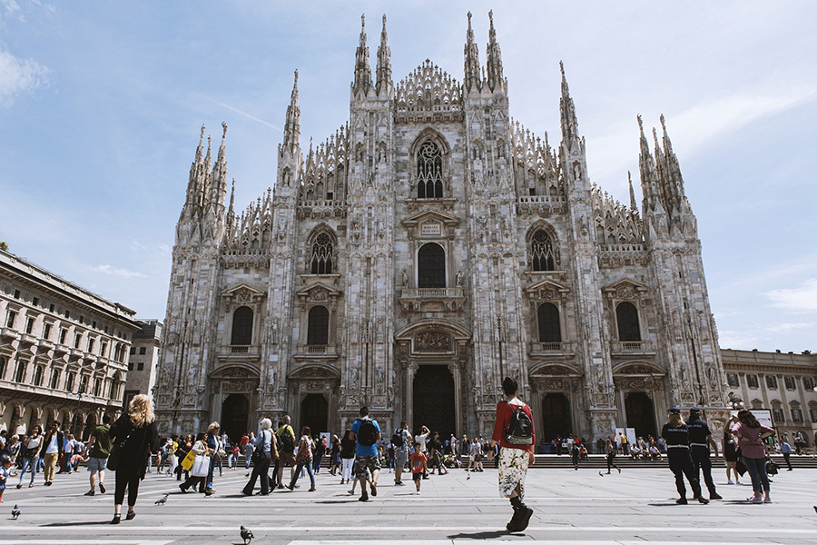 イタリア風景、ミラノ、大聖堂、ドゥオーモ