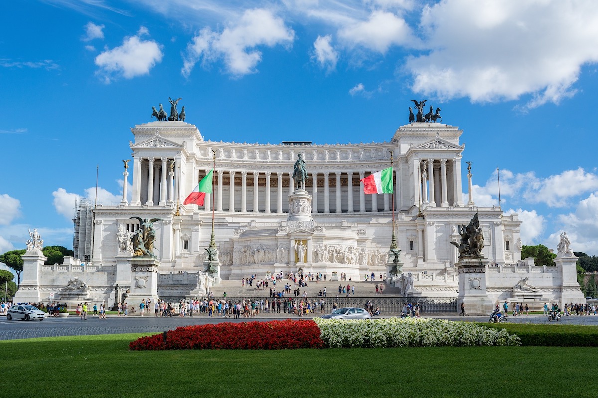 イタリア、ローマ、ヴィットリオ・エマヌエーレ2世記念堂、イタリア風景