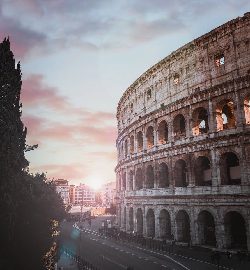 ローマ、コロッセオ、イタリア風景、イタリア