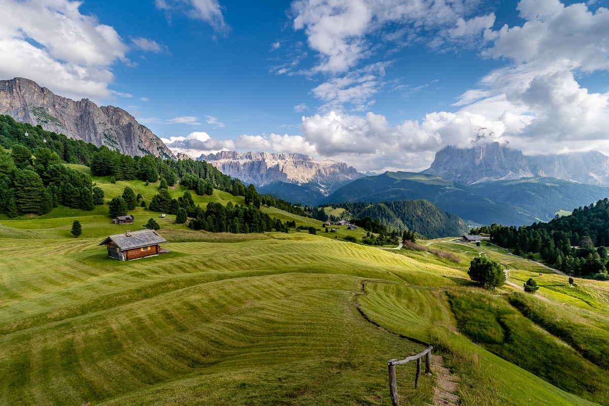 ドロミティ、山々、イタリア風景