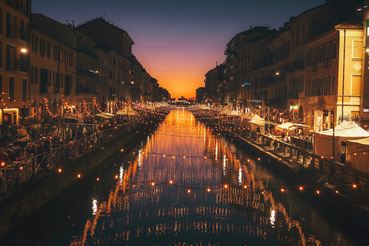 イタリア夜、イタリア風景