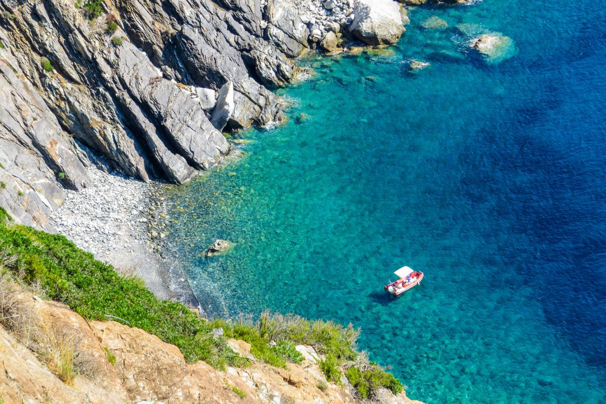 エルバ島、海岸、イタリア風景