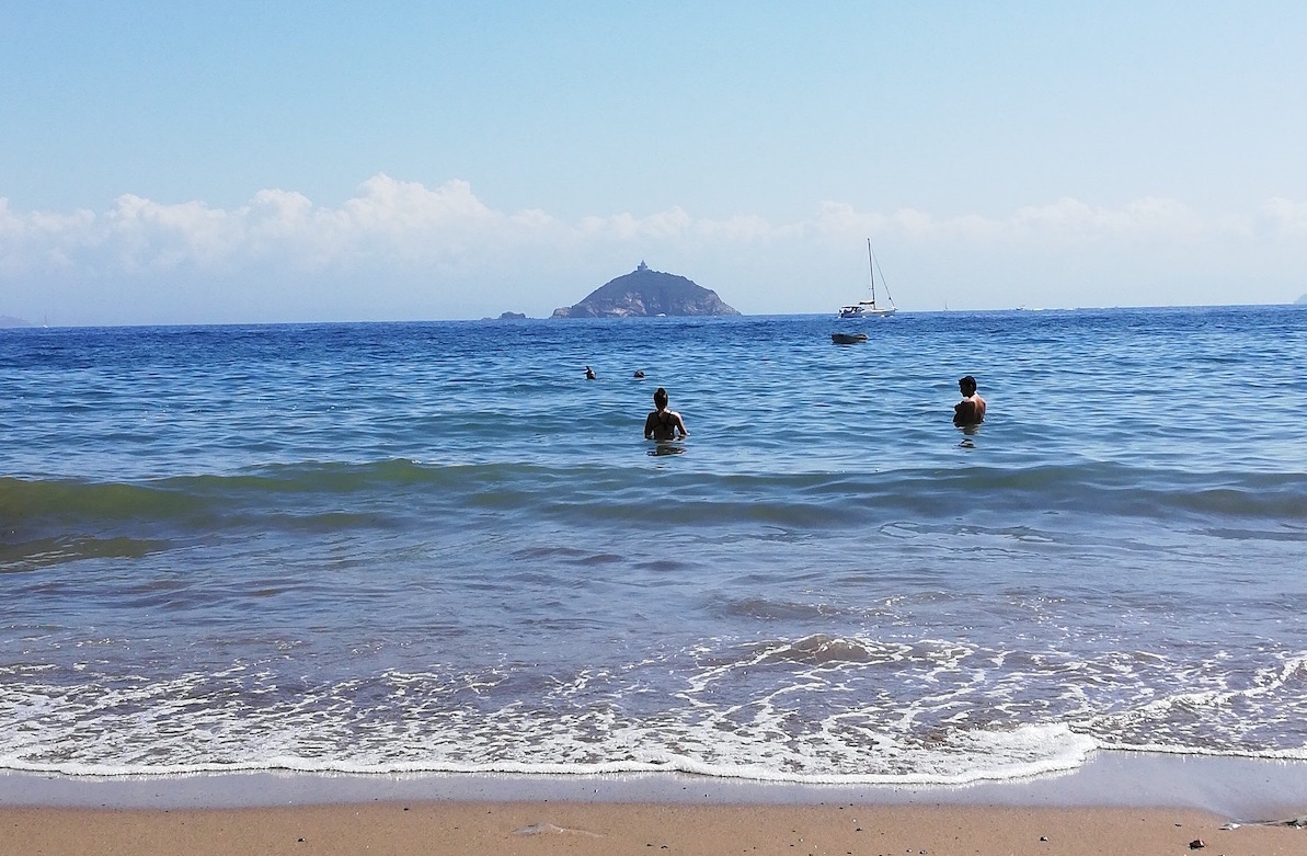 エルバ島、海岸、イタリア風景