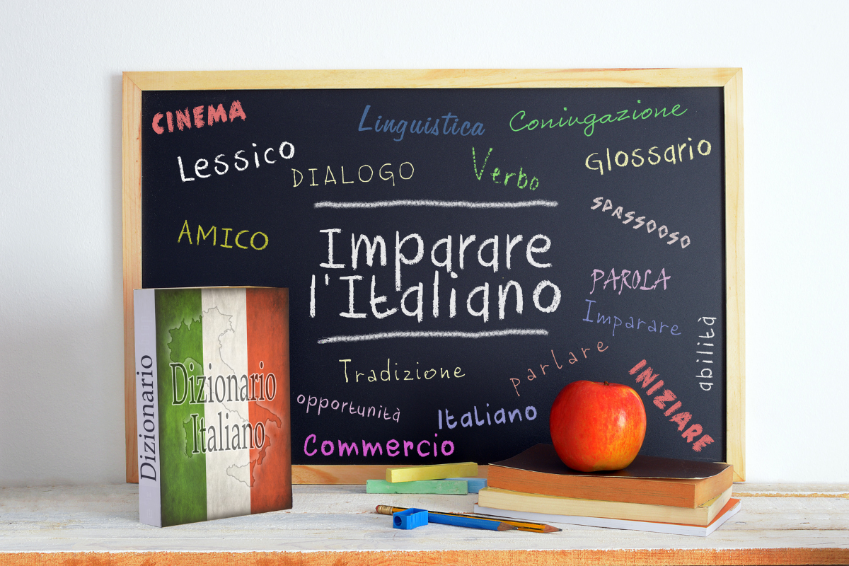 イタリア留学、イタリア語学習、イタリア語黒板