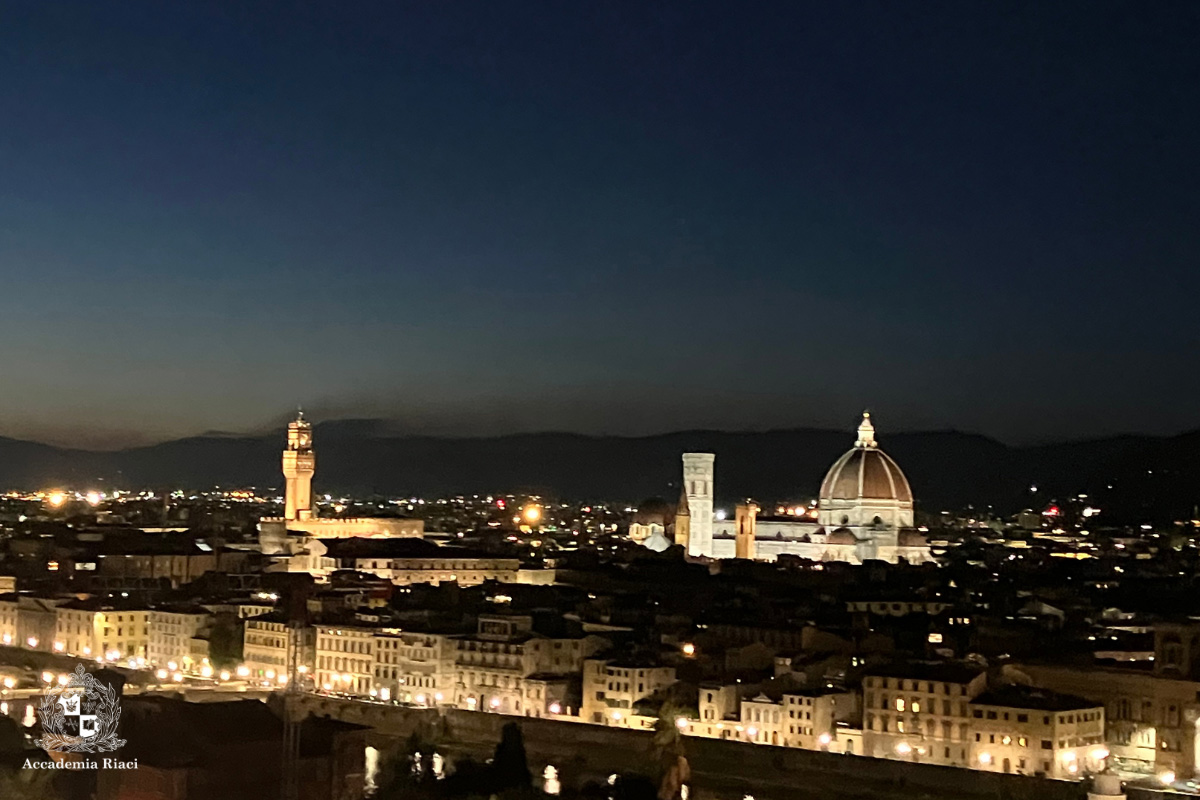 イタリア留学　インテリアデザイン留学　イタリア留学体験談　フィレンツェの夜景
